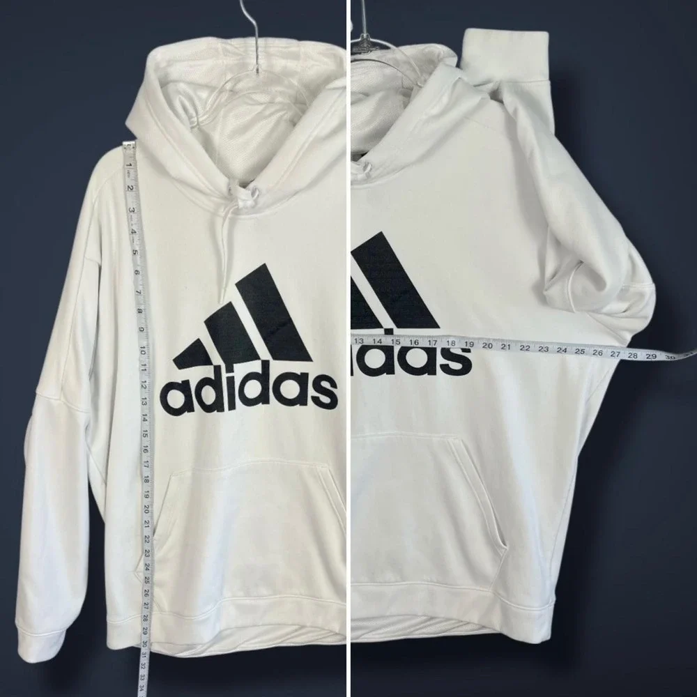 Adidas Hoodie‎ Mens 2XL White ClimaWarm Sweatshirt